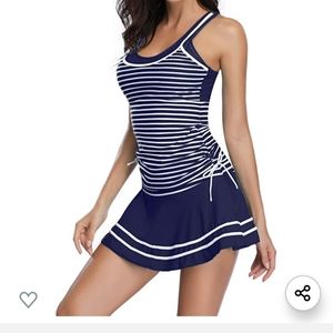 MiYang Tankini Striped Vintage Swim Dress